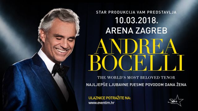 Ekskluzivni nastup Andree Bocellija u zagrebačkoj Areni