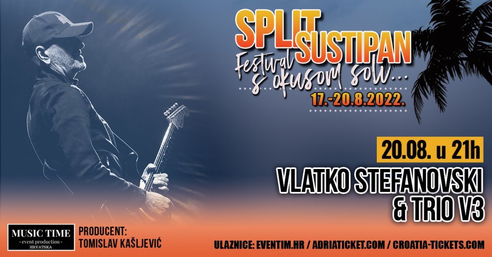 Vlatko Stefanovski i V3 trio sviraju na festivalu “S okusom soli”
