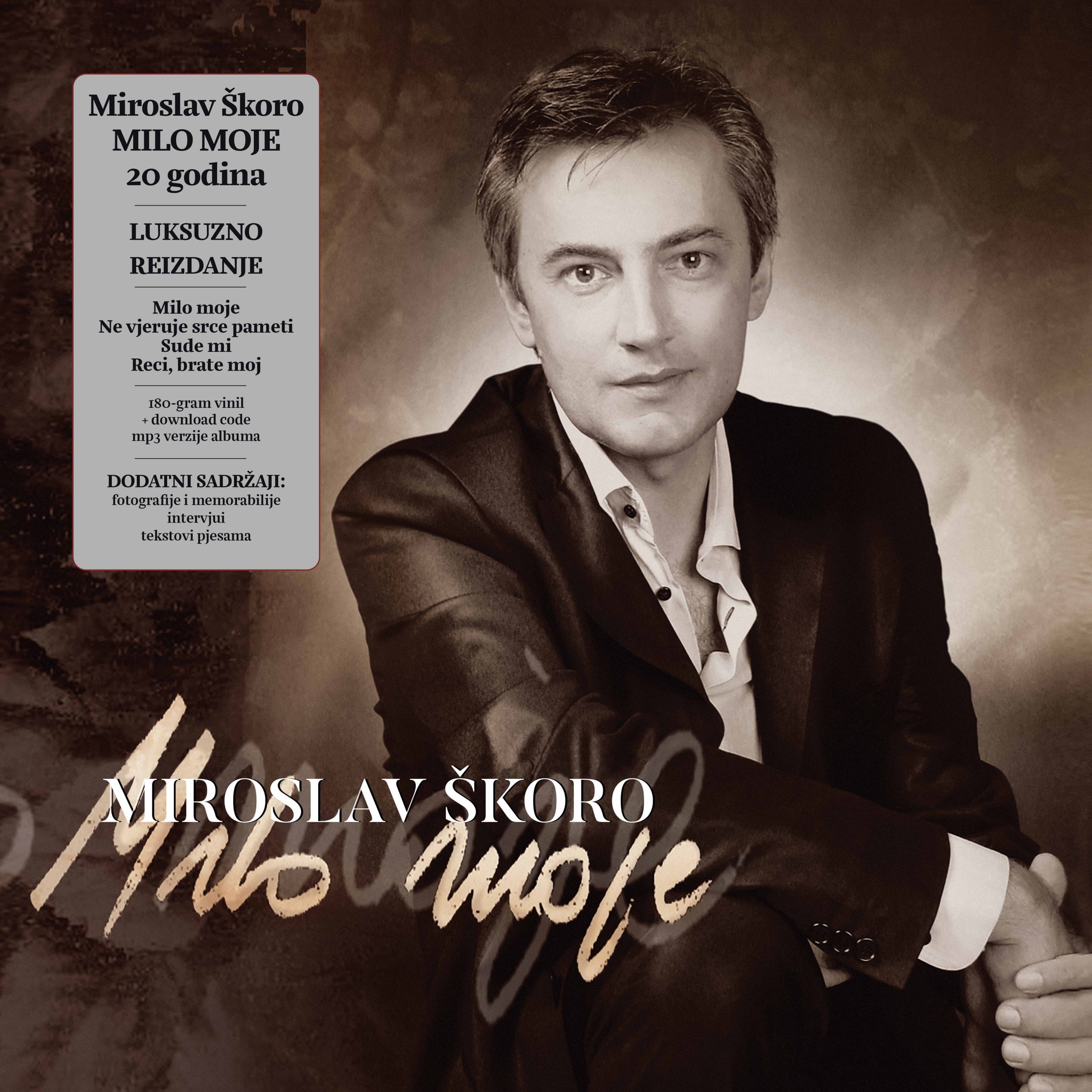 Legendarni album “Milo moje” Miroslava Škore od danas na LP-u!