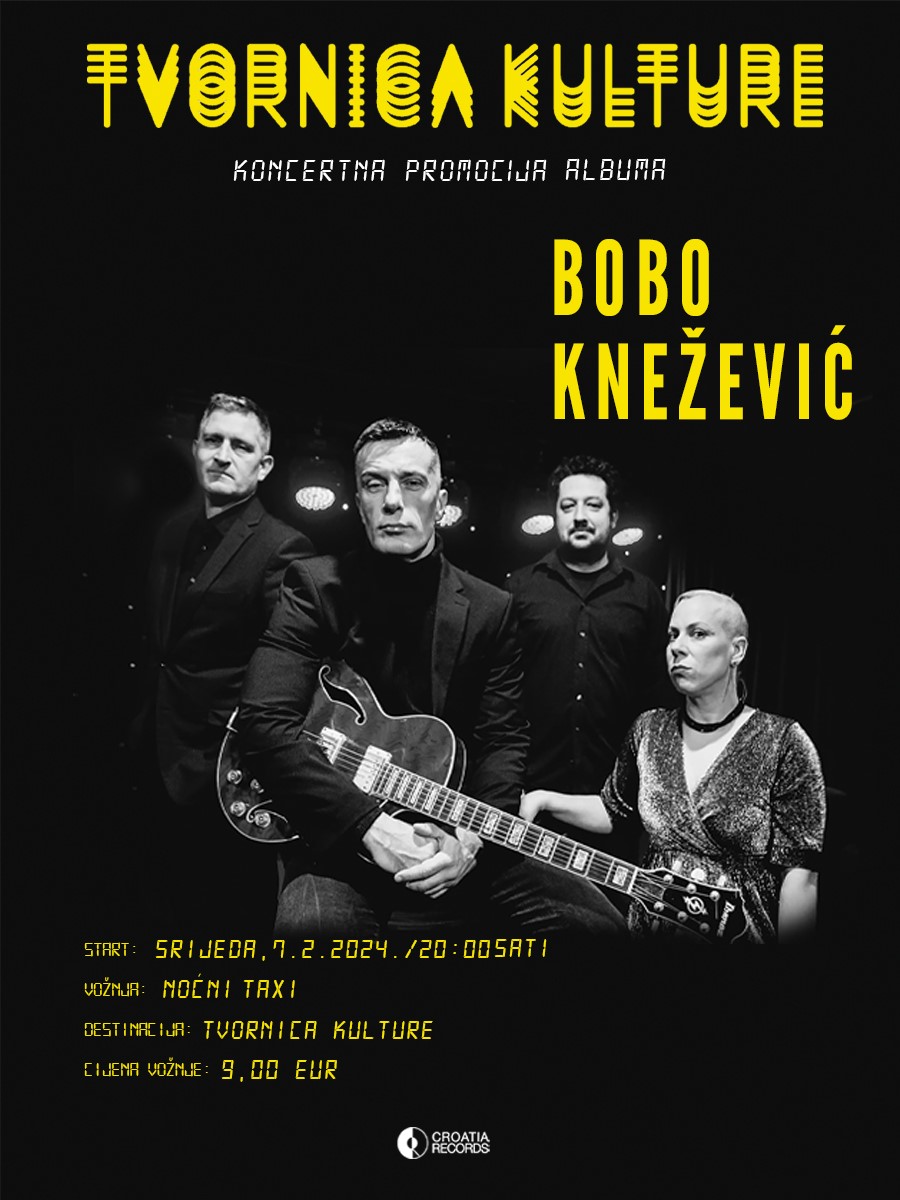 Bobo Knežević najavio koncertnu promociju albuma “Noćni Taxi” u Tvornici Kulture