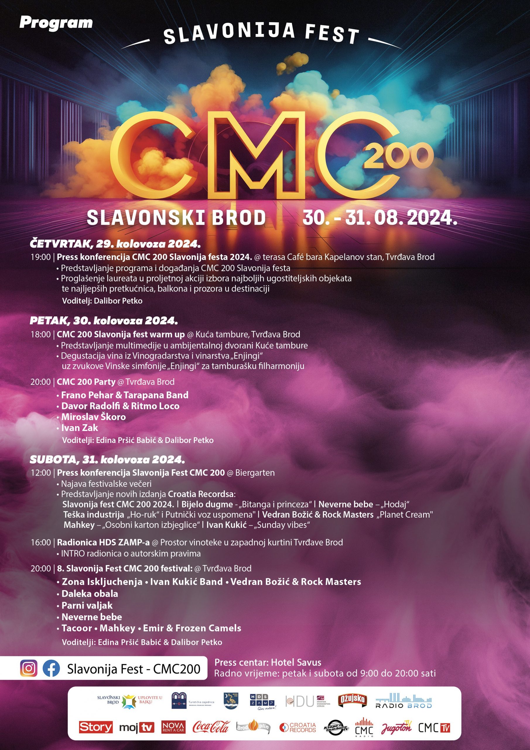 Poznat je program 8. izdanja CMC 200 Slavonija festa!