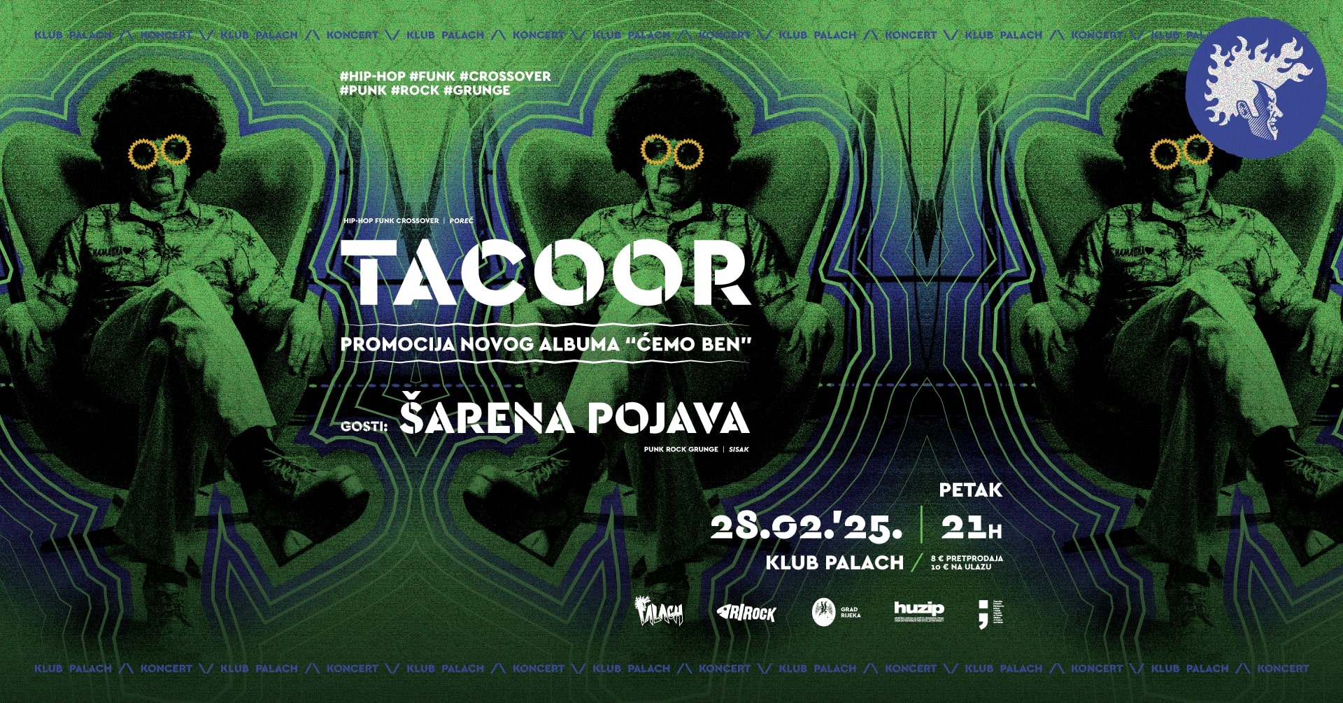 Klub Palach 28.2. postaje epicentar hip-hop, funk i crossover zvuka jer stiže Tacoor!