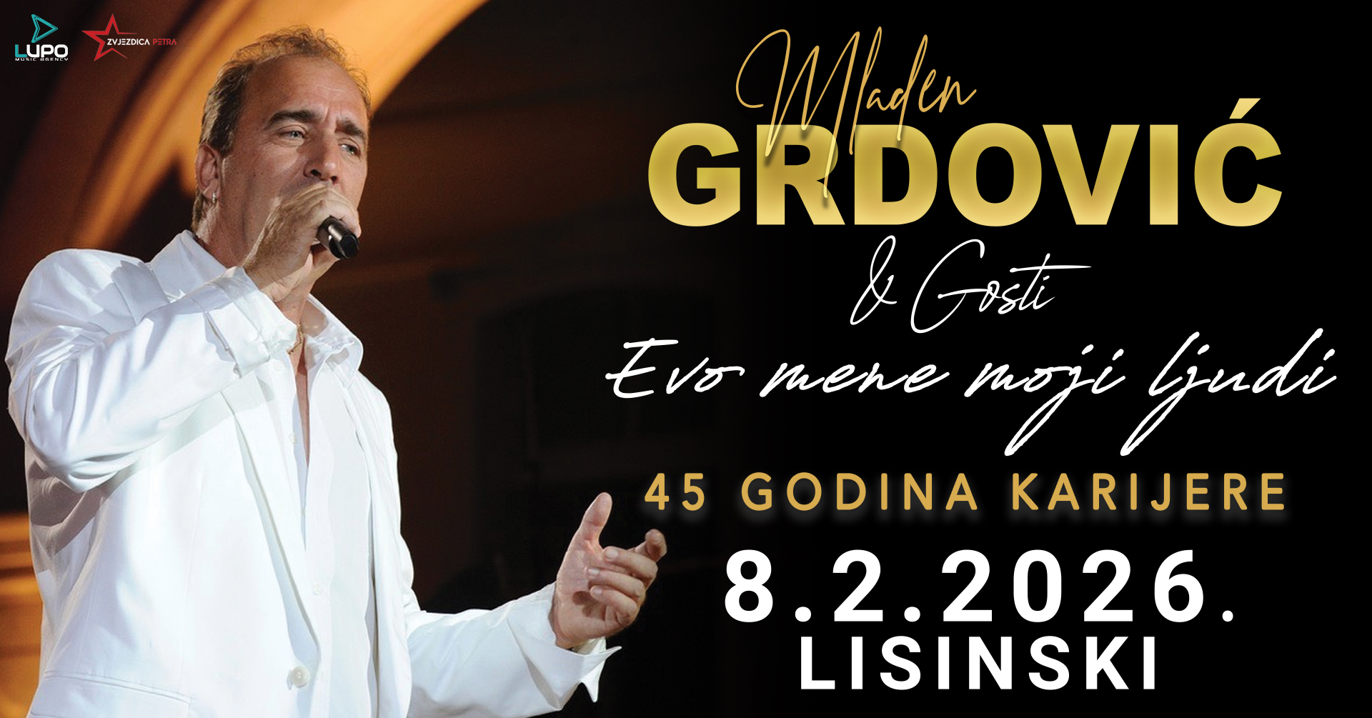Evo mene moji ljudi – Mladen Grdović slavi 45 godina karijere  svečanim koncertom u Lisinskom!