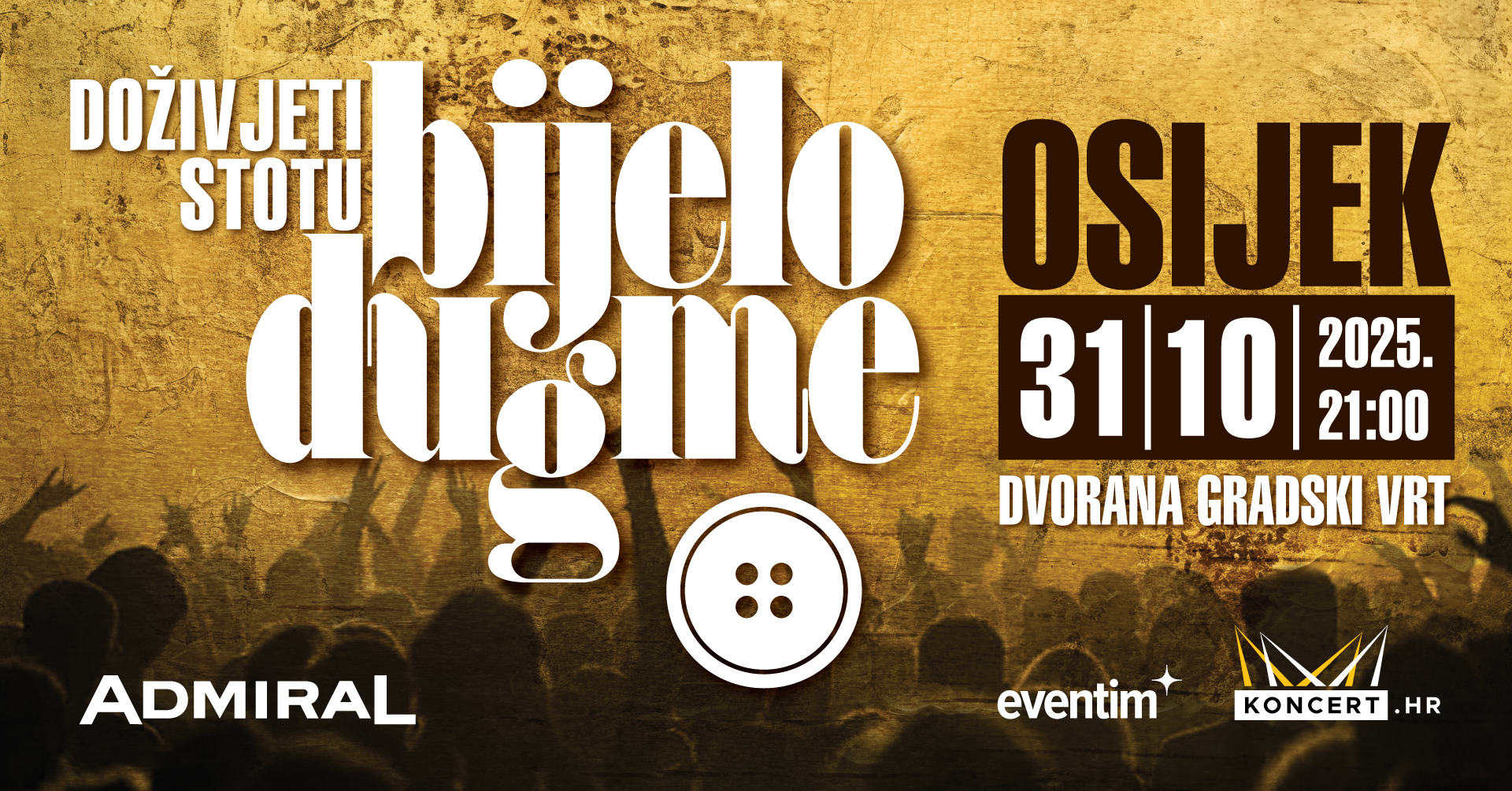 Povratak legendi: Bijelo dugme rasprodalo više od pola kapaciteta dvorane Gradski vrt za osječki koncert 31. listopada Povratak legendi: Bijelo dugme rasprodalo više od pola kapaciteta dvorane Gradski vrt za osječki koncert 31. listopada