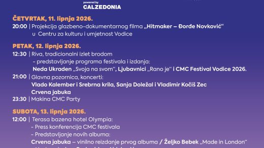Poznat je program 18. CMC Festivala Vodice 2026. powered by Calzedonia